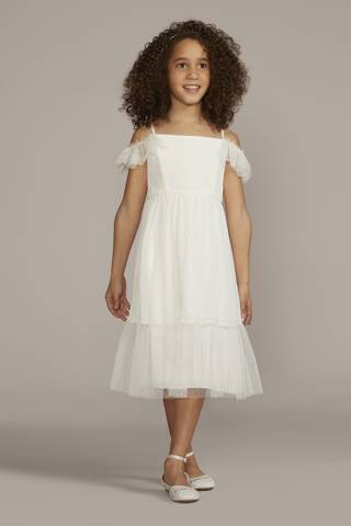 Picture of Crinkle Chiffon Boho Flower Girl Dress